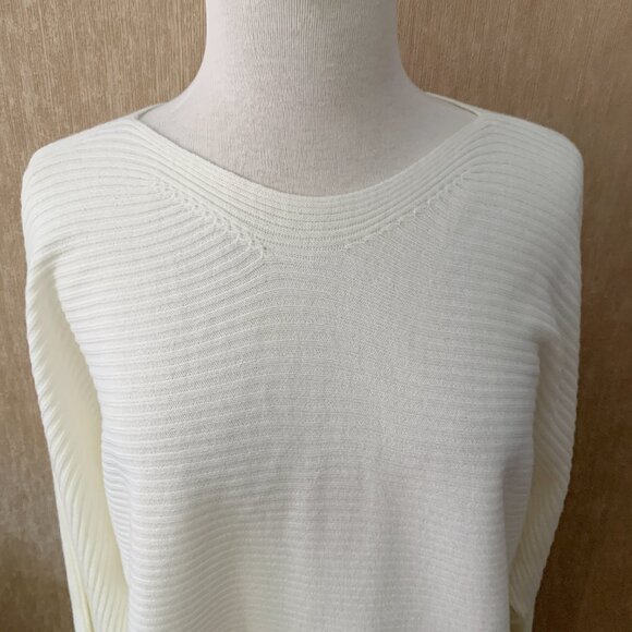 Ardene Ivory Dolman Sleeve Knit Sweater | Size Large - Picture 3 of 14